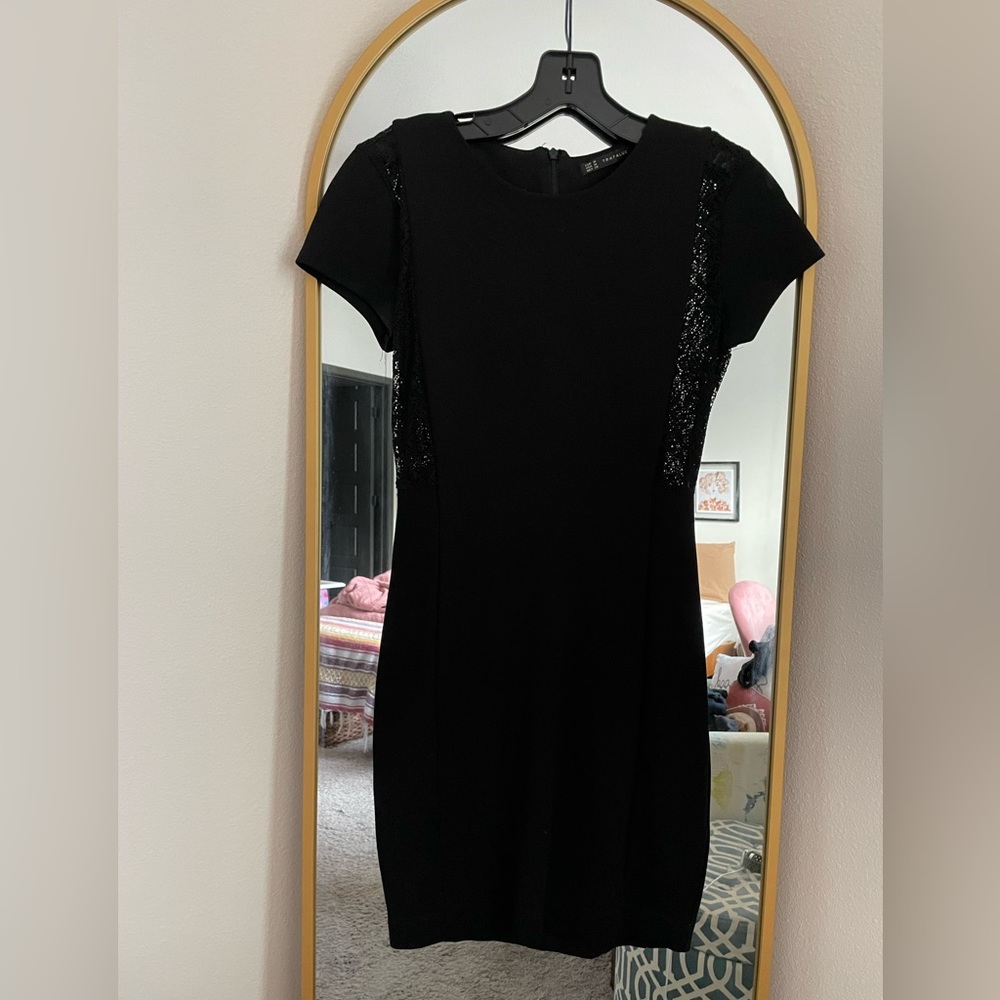 Zara black lace body on dress